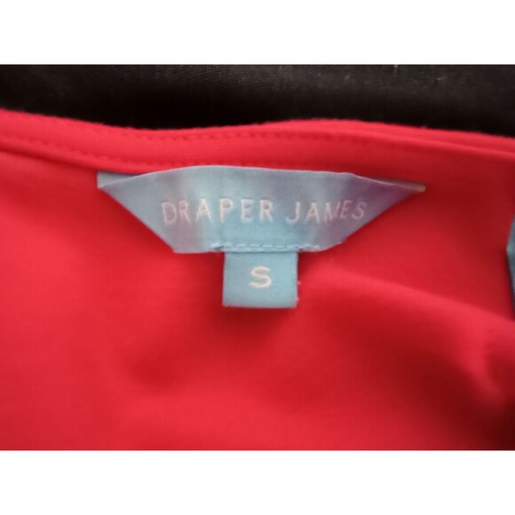 Draper James Size Small Pink Short Sleeve Solid Flounce Shift Dress V Neck - Picture 3 of 10